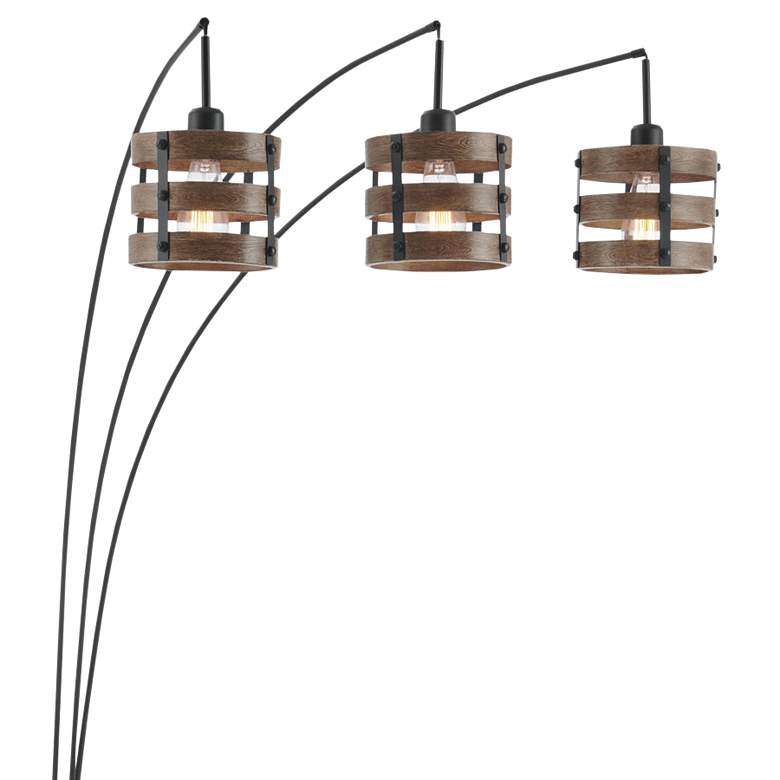Image 3 Lite Source Balta 88" High Black 3-Light Arc Floor Lamp more views