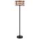 Lite Source Balta Black and Brown Wood Floor Lamp