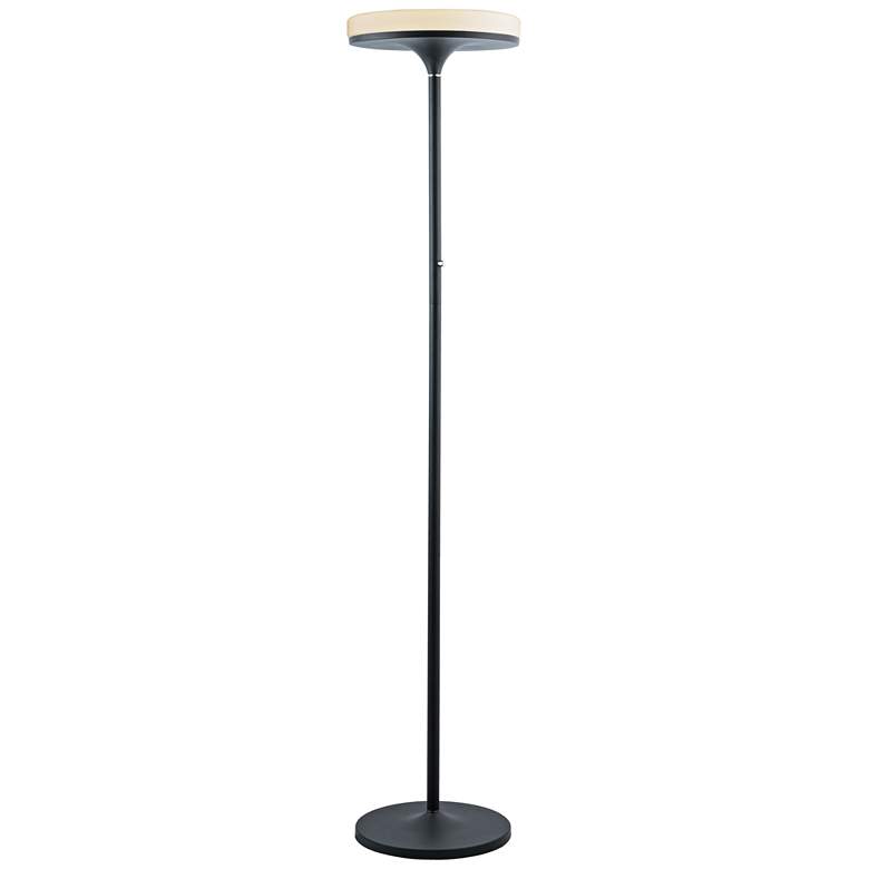 Image 1 Lite Source Batson Black LED Torchiere floor Lamp