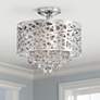 1_Lite Source Benedetta 14" Modern Metal and Cut Crystal Ceiling Light