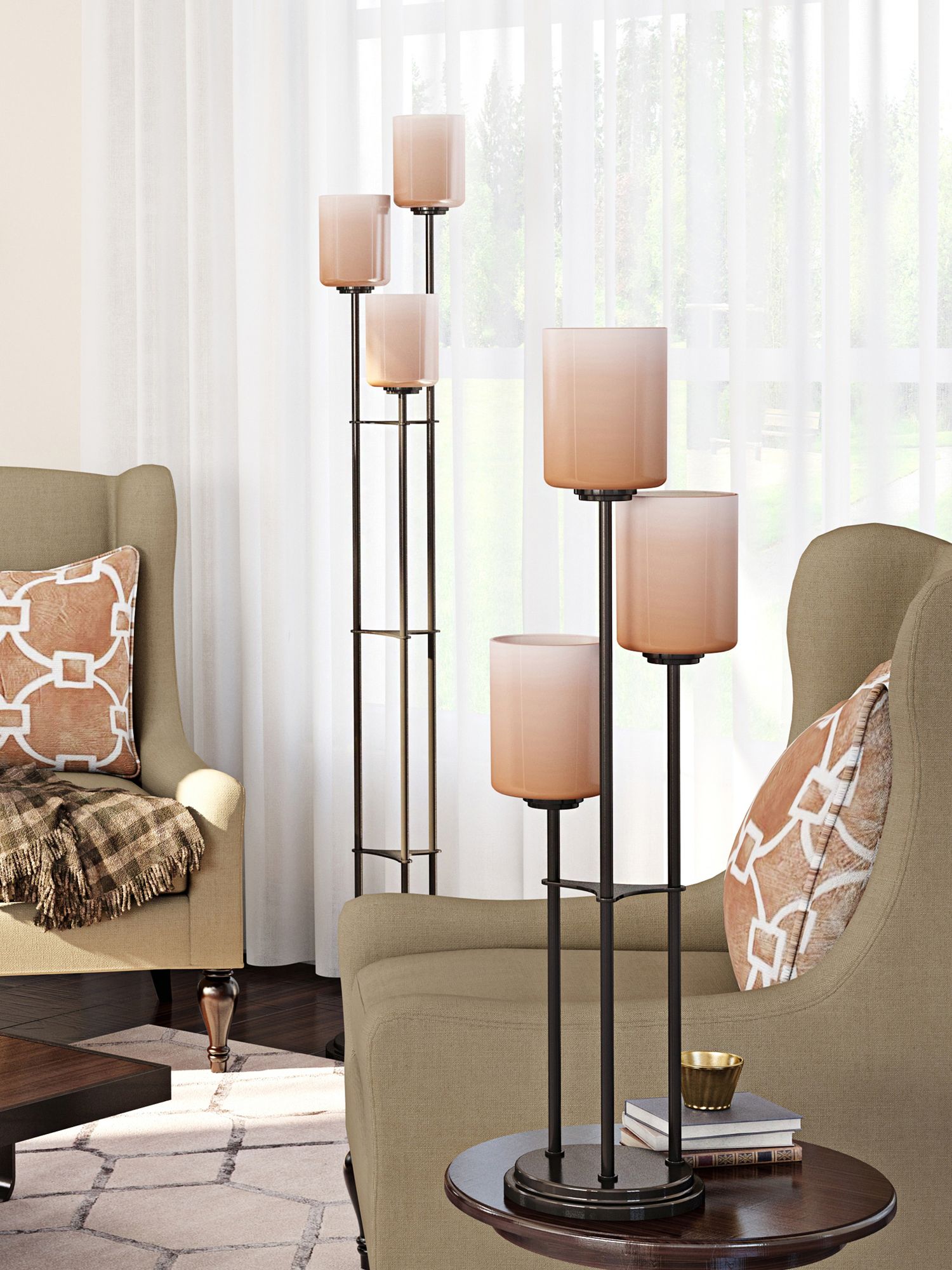 Image 2 Lite Source Bess 34" High Dark Bronze 3-Light Modern Accent Table Lamp more views