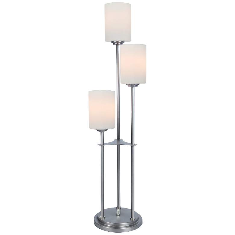 Image 1 Lite Source Bess 34"High Brushed Nickel 3-Light Table Lamp