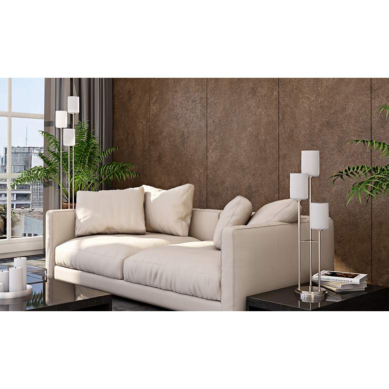Image 3 Lite Source Bess 34"High Brushed Nickel 3-Light Table Lamp more views