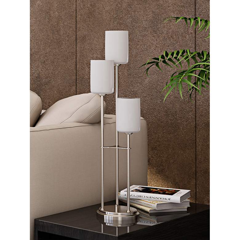 Image 4 Lite Source Bess 34"High Brushed Nickel 3-Light Table Lamp more views