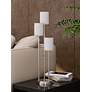 Lite Source Bess 34"High Brushed Nickel 3-Light Table Lamp