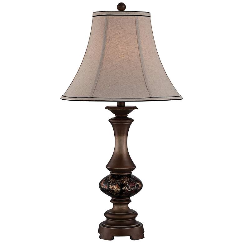Image 1 Lite Source Bishop Rusted Champagne Silver Table Lamp