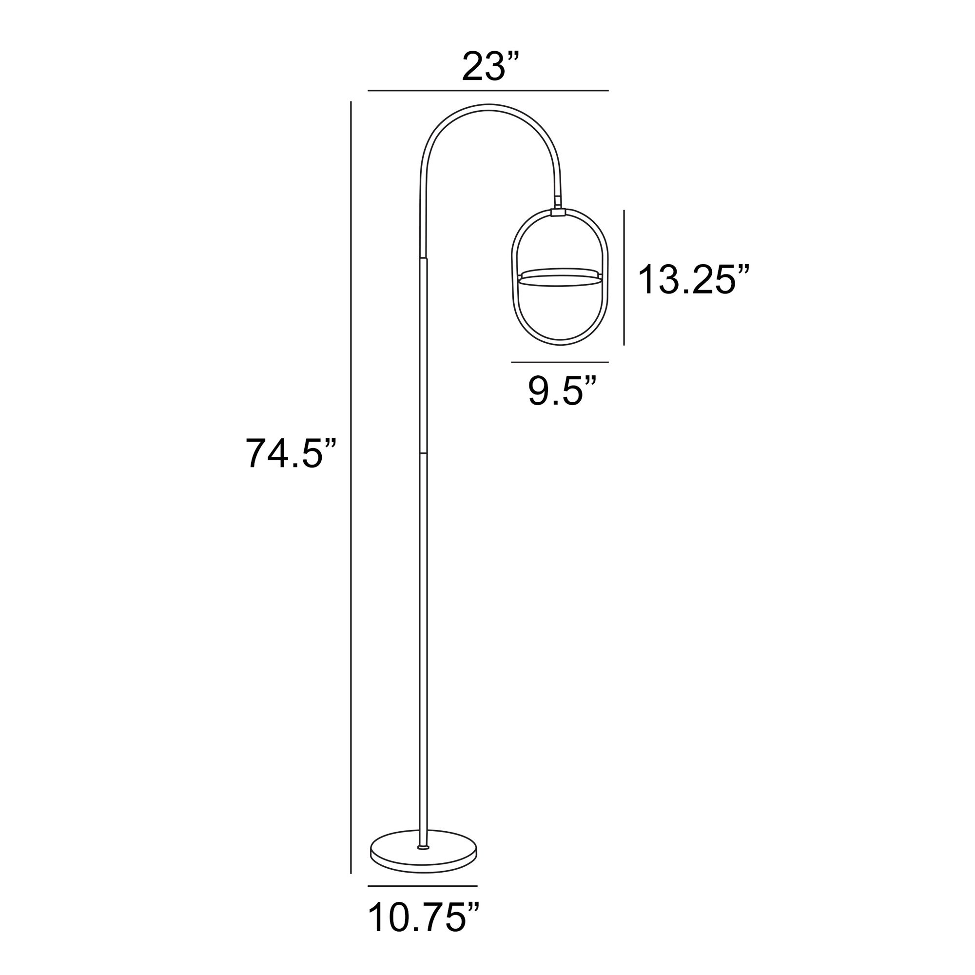 Image 4 Lite Source Black Robyn Floor Lamp more views