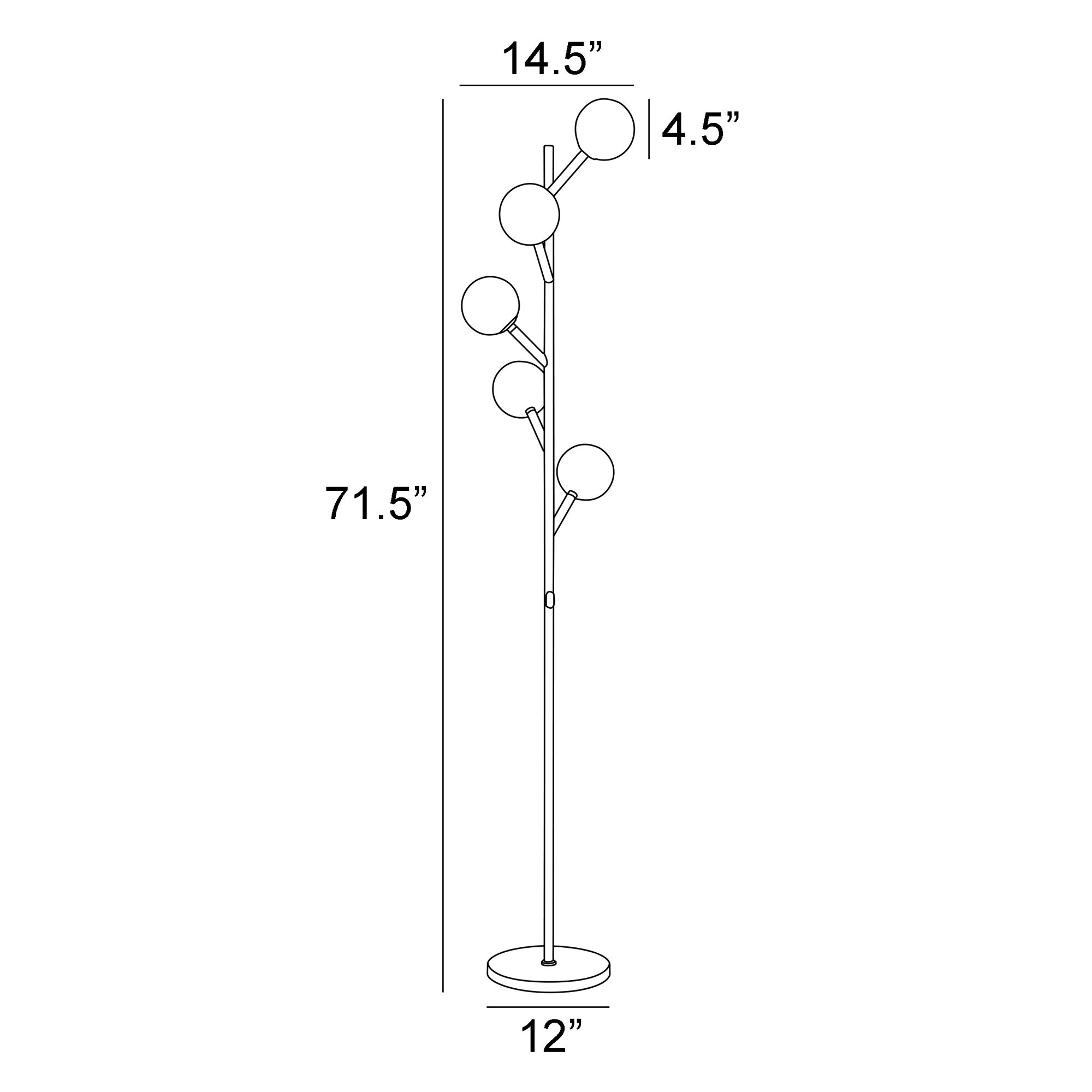 Image 4 Lite Source Blanca Black 5-Light LED Tree Floor Lamp more views