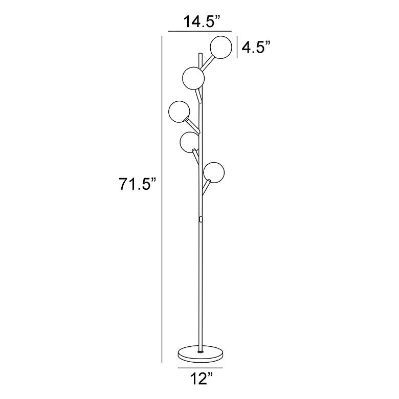Image 4 Lite Source Blanca Black 5-Light LED Tree Floor Lamp more views