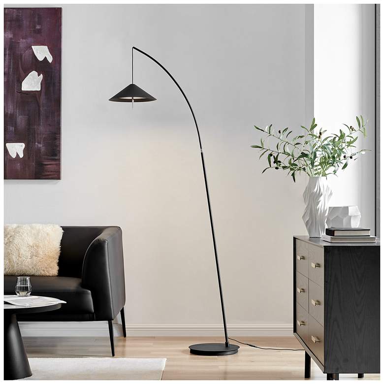 Image 1 Lite Source Brushed Nickel Lyra Floor Lamp