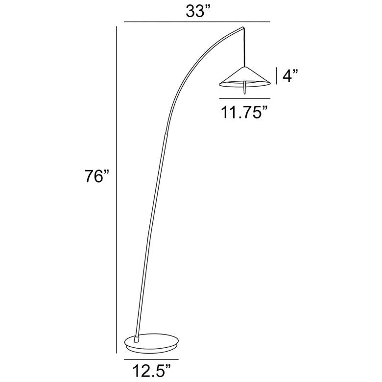 Image 4 Lite Source Brushed Nickel Lyra Floor Lamp more views
