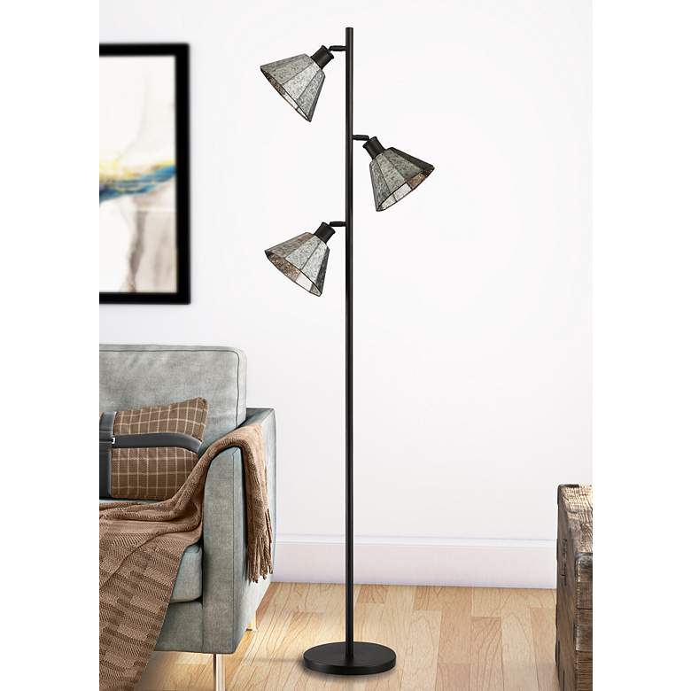 Image 1 Lite Source Busson Dark Bronze Metal Tree Floor Lamp