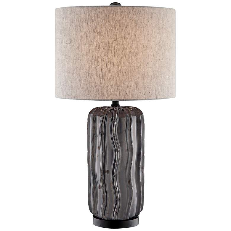 Image 1 Lite Source Cacto Aged Gunmetal Ceramic Table Lamp