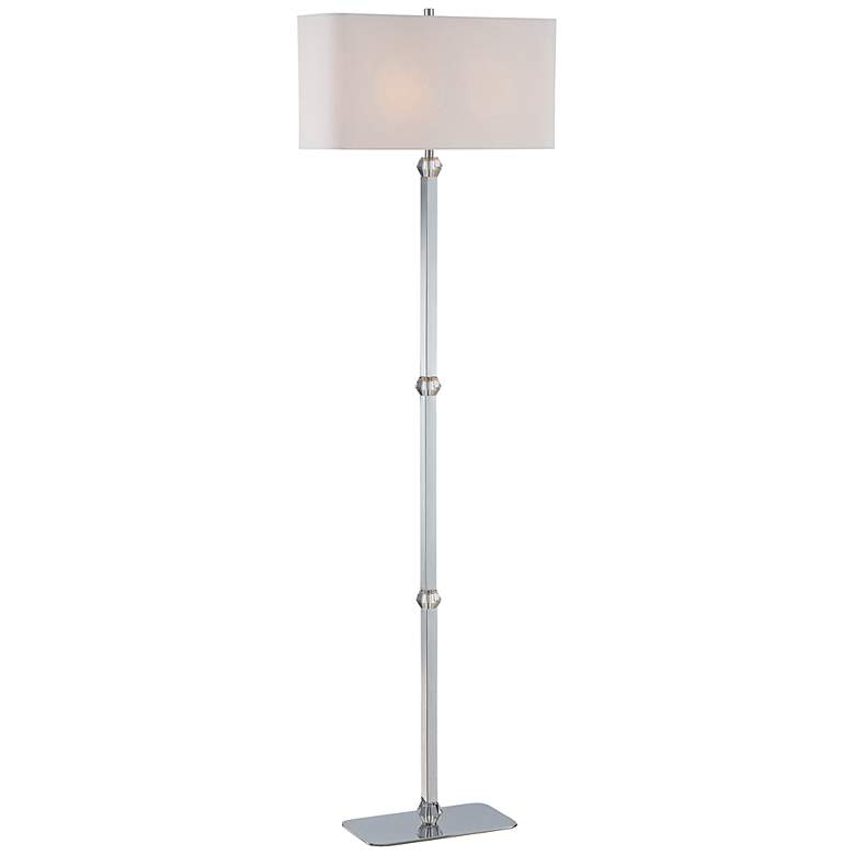 Image 1 Lite Source Cairo 64 1/2 inchH Crystal Chrome Floor Lamp
