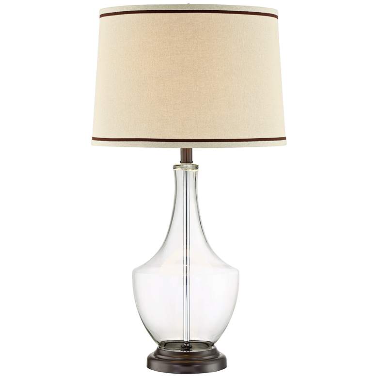 Image 1 Lite Source Caroline Clear Glass Bottle Table Lamp