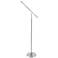 Lite Source Cayden III Adjustable Height Modern Nickel LED Floor Lamp