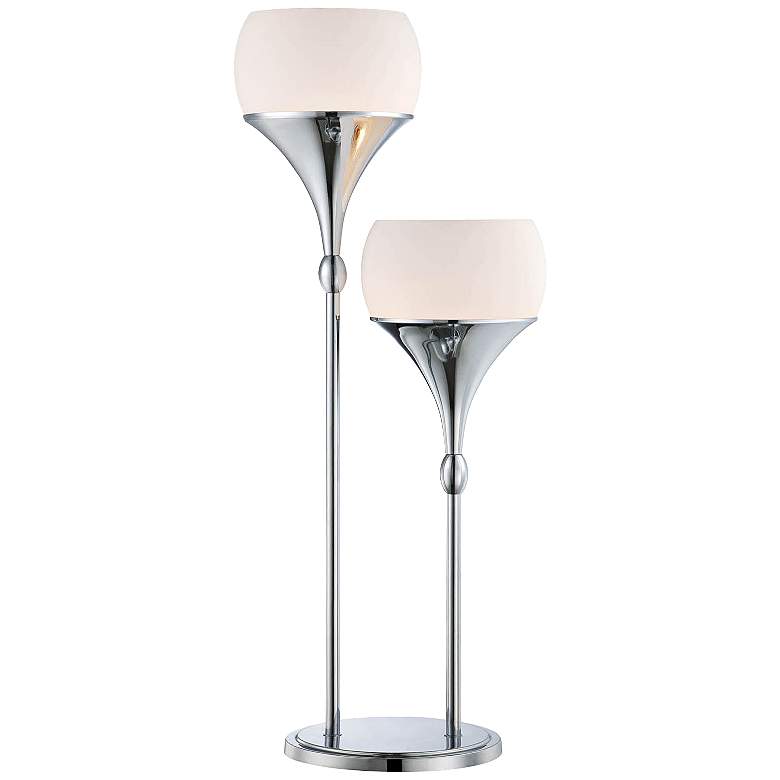 Image 2 Lite Source Celestel 30 3/4 inch Modern 2-Light Chrome Accent Table Lamp