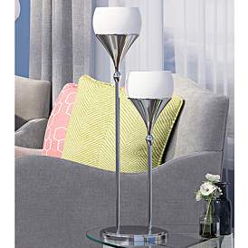 Image1 of Lite Source Celestel 30 3/4" Modern 2-Light Chrome Accent Table Lamp