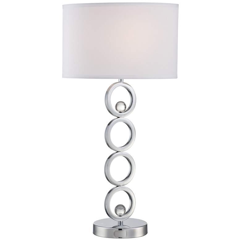 Image 1 Lite Source Celestine Chrome Stacked 4-Ring Table Lamp