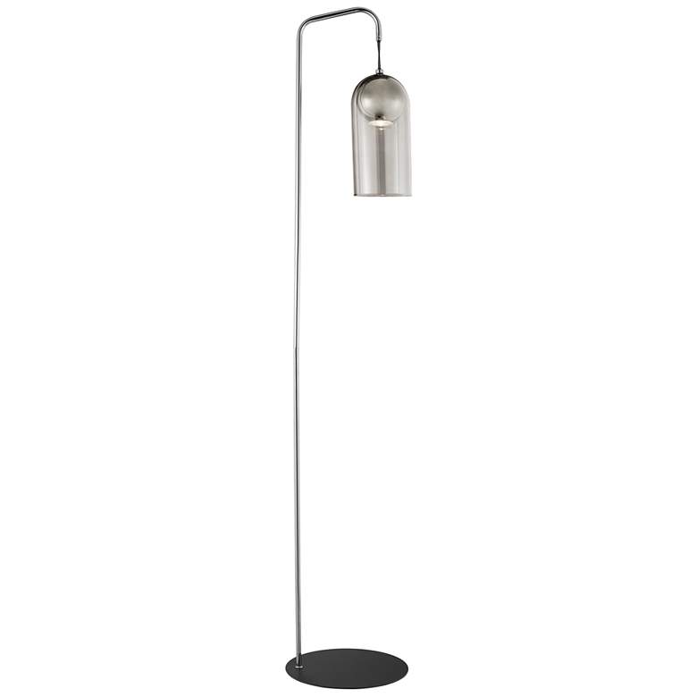 Image 2 Lite Source Chante 57 1/2 inch Modern Smoked Glass LED Floor Lamp