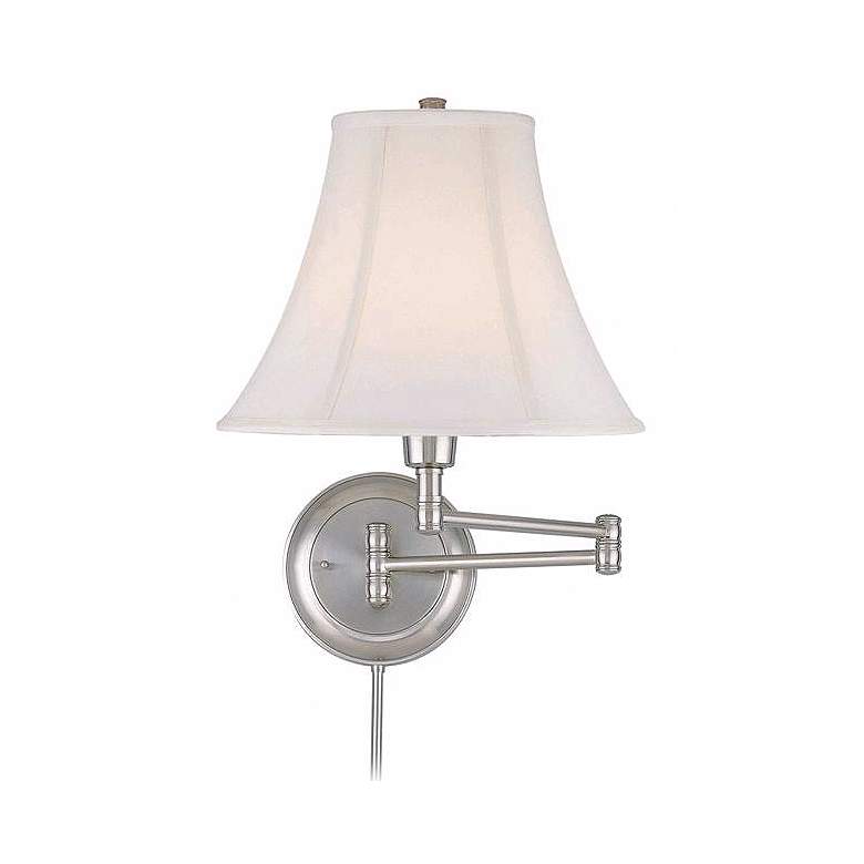 Image 1 Lite Source Charleston Polished Steel Swing Arm Wall Lamp
