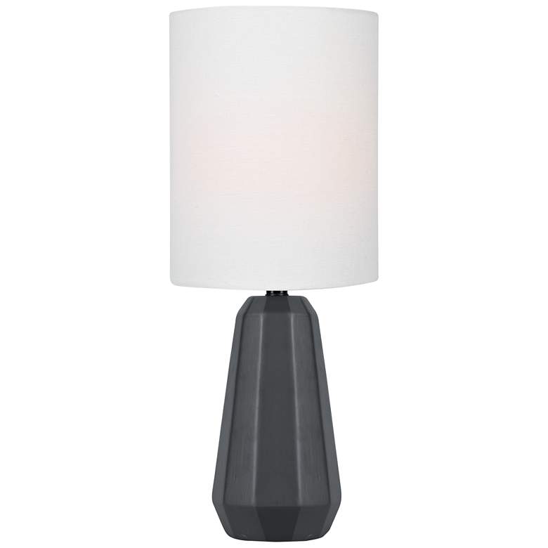 Image 1 Lite Source Charna 17 1/2" Modern Black Ceramic Accent Table Lamp