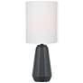 Lite Source Charna 17 1/2" Modern Black Ceramic Accent Table Lamp