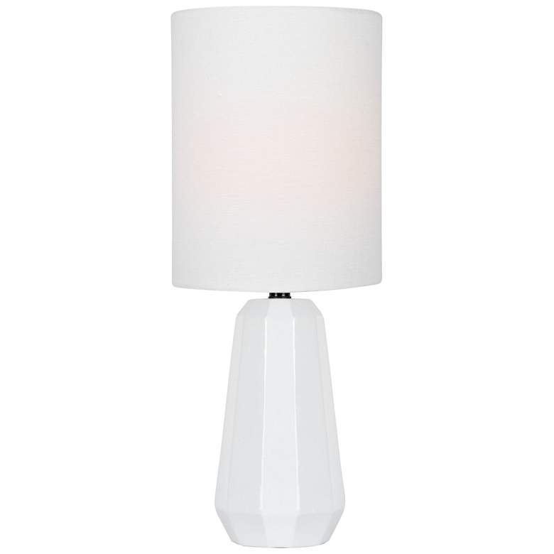 Image 1 Lite Source Charna 17 1/2 inch Modern White Ceramic Accent Table Lamp