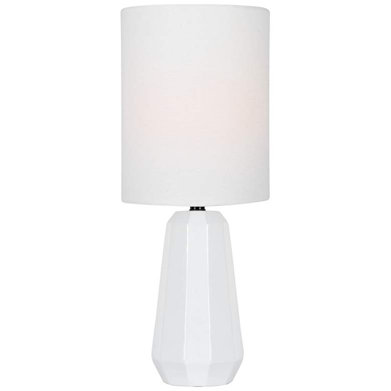 Image 1 Lite Source Charna 17 1/2" Modern White Ceramic Accent Table Lamp