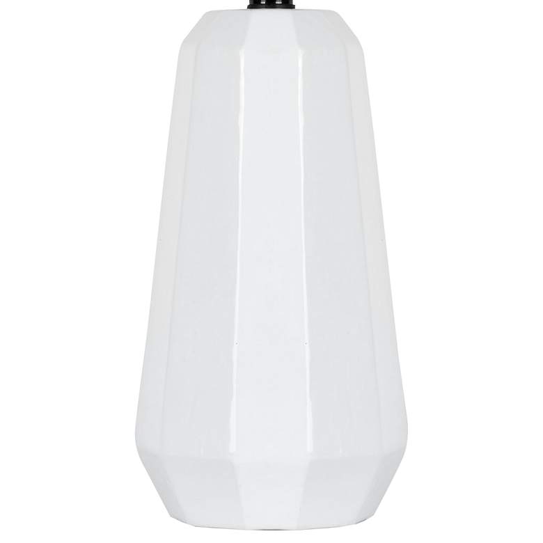 Image 2 Lite Source Charna 17 1/2 inch Modern White Ceramic Accent Table Lamp more views