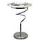 Lite Source Chrome Twist With Frosted Glass Shade Desk Lamp