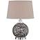 Lite Source Claral Rattan Clear Glass Table Lamp