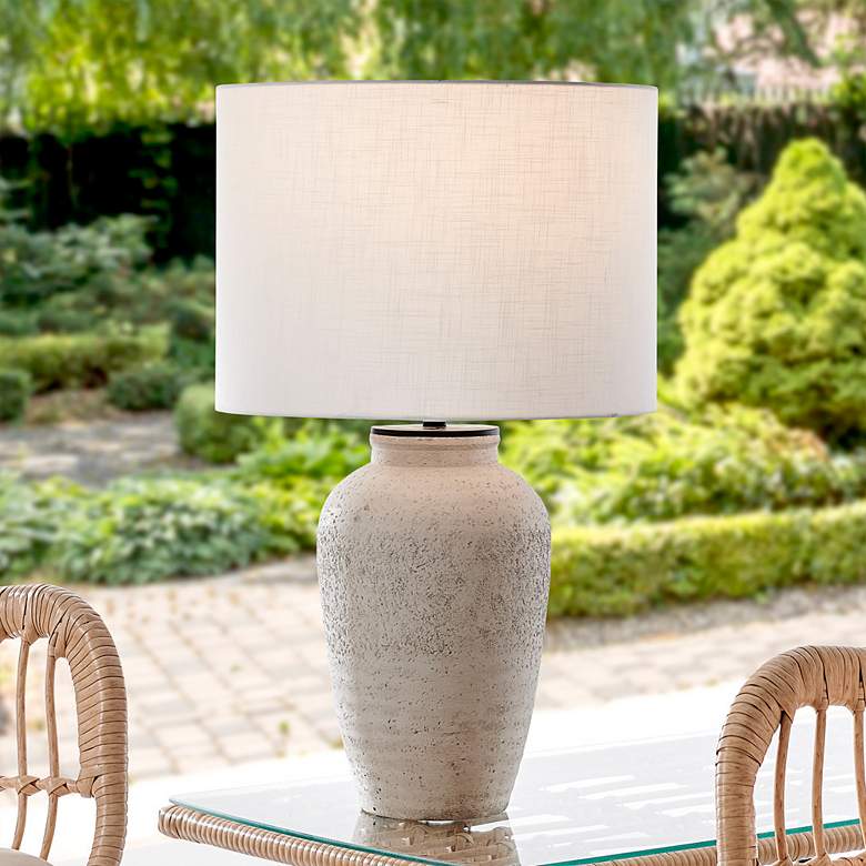 Image 1 Lite Source Claudine Battery Powered Outdoor Rated LED Cordless Table Lamp