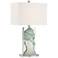 Lite Source Cleon Marbleized Jade Lucite Table Lamp