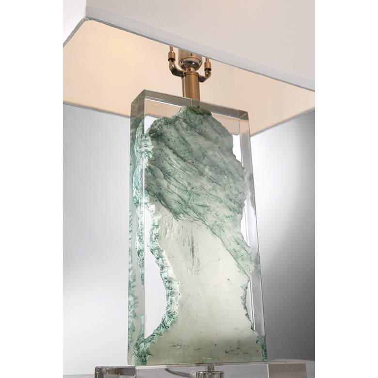 Lite Source Cleon Marbleized Jade Lucite Table Lamp more views