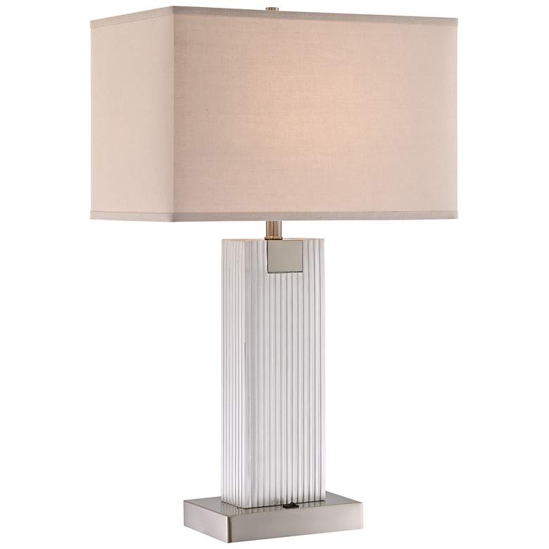Image 1 Lite Source Clifton Brushed Nickel 2-Light Table Lamp