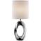 Lite Source Clover Chrome Ceramic Accent Table Lamp