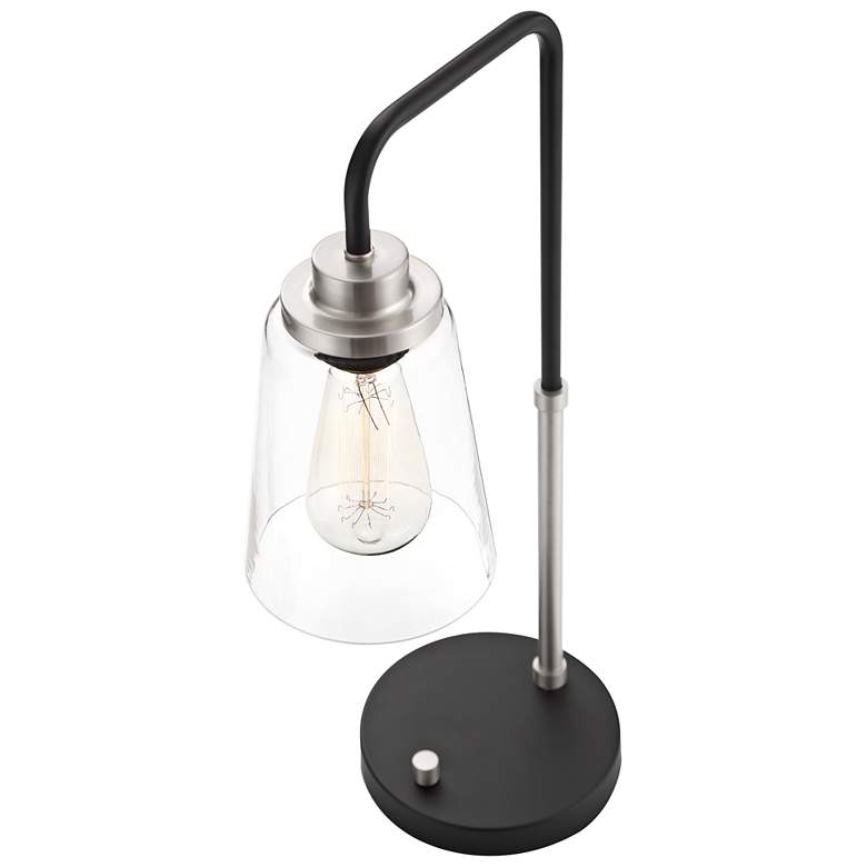 Image 3 Lite Source Colinton 20" Glass and Brushed Nickel Metal Desk Lamp more views