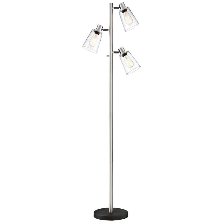 Image 2 Lite Source Colinton 67 1/2" Brushed Nickel 3-Light Metal Floor Lamp