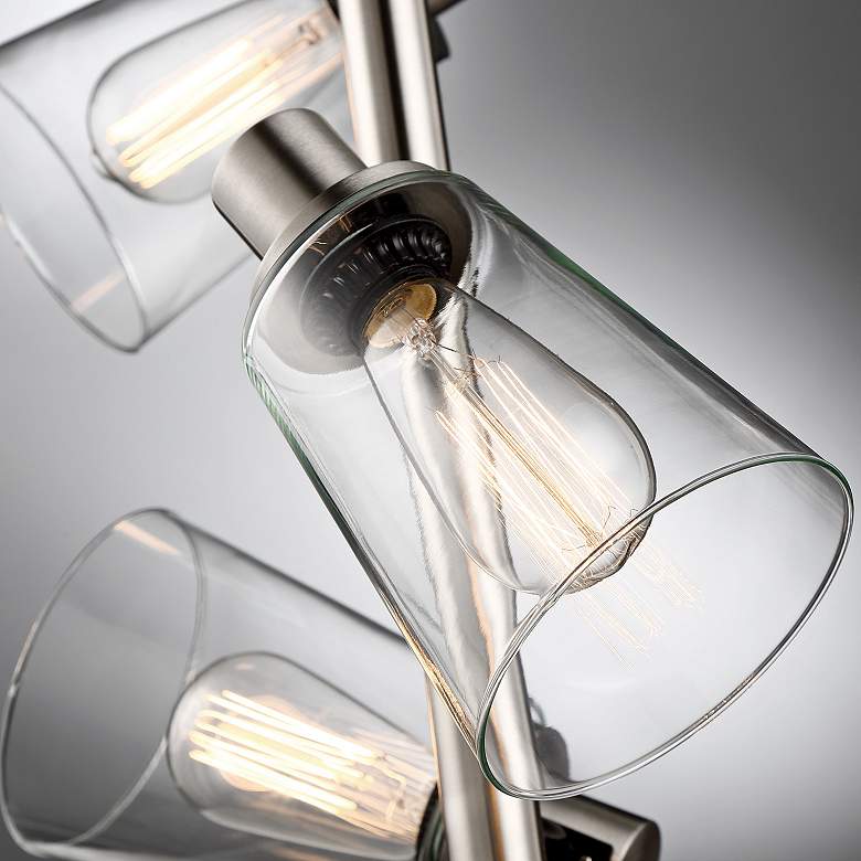 Image 3 Lite Source Colinton 67 1/2" Brushed Nickel 3-Light Metal Floor Lamp more views
