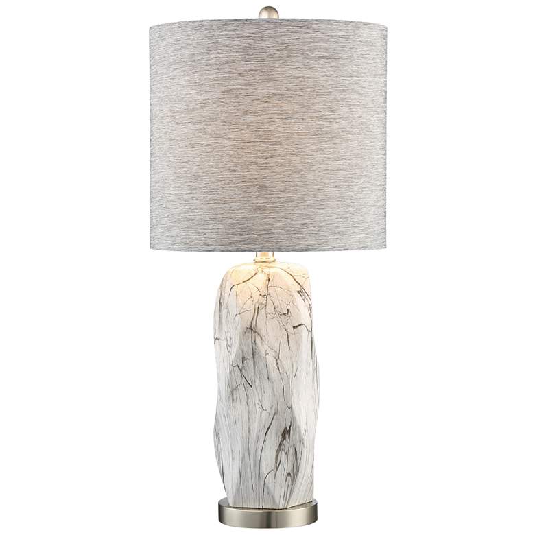 Image 1 Lite Source Coliseo 28 1/2" Marbleized White Modern Ceramic Table Lamp