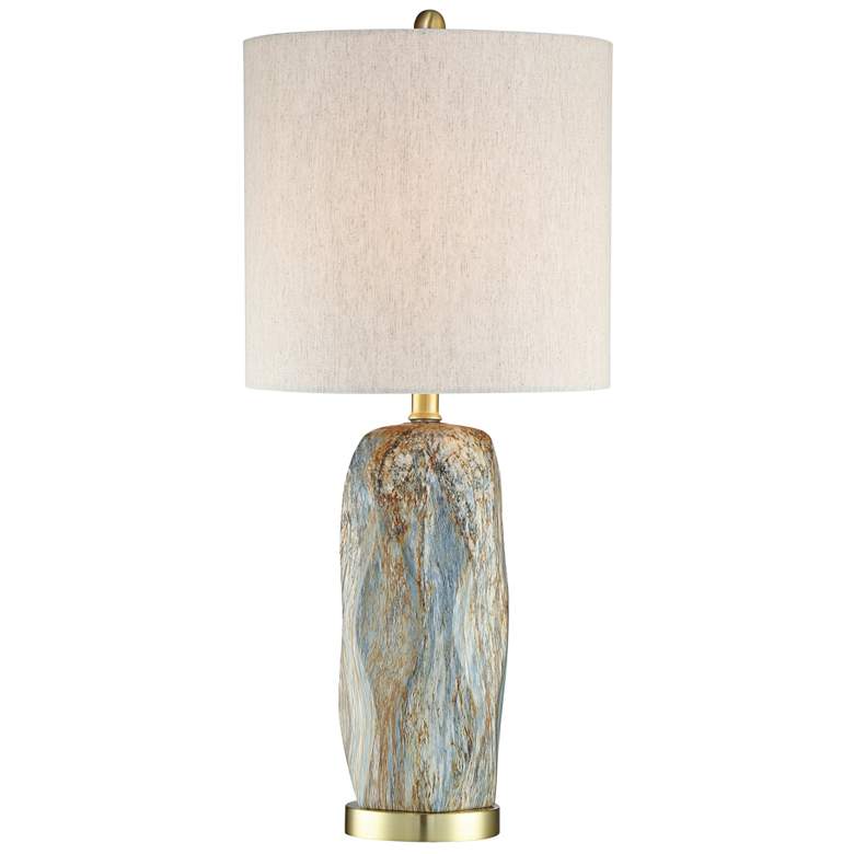 Image 1 Lite Source Coliseo 28 1/2" Slate Pattern Modern Ceramic Table Lamp