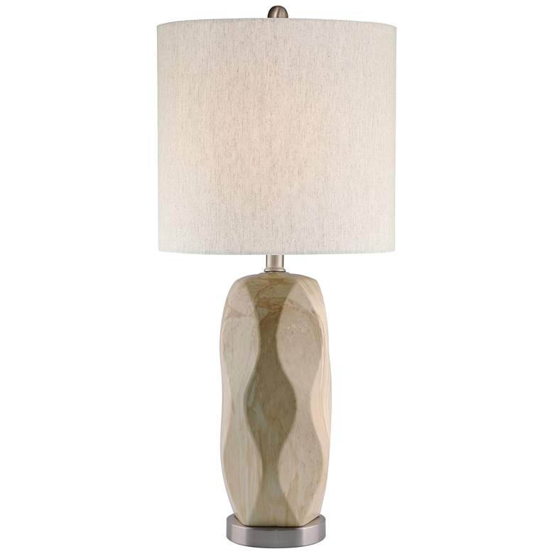 Image 1 Lite Source Coliseo Limestone Textured Ceramic Table Lamp