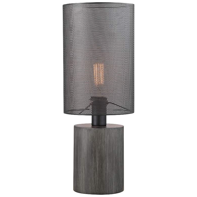Image 1 Lite Source Compton Gray Wood Accent Table Lamp