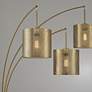 Lite Source Cora 91" High 3-Light Brushed Gold Large Arc Floor Lamp