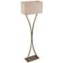 Lite Source Cruzito 59" Rectangular Shade Antique Brass Floor Lamp