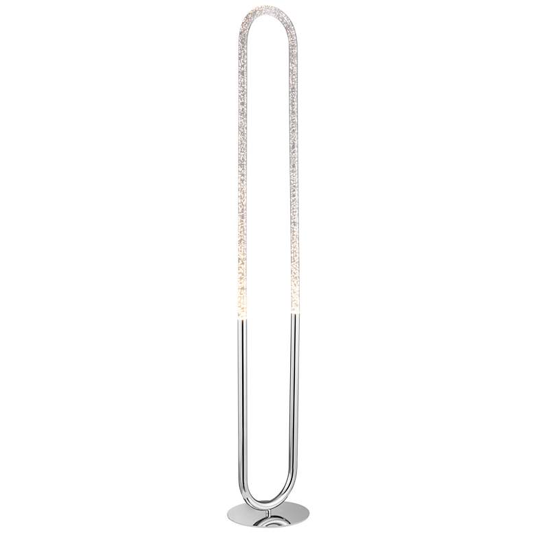 Image 1 Lite Source Cubby 55" HIgh Modern Oval Chrome LED Floor Lamp
