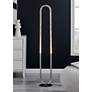 1_Lite Source Cubby 55" HIgh Modern Oval Chrome LED Floor Lamp