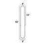 4_Lite Source Cubby 55" HIgh Modern Oval Chrome LED Floor Lamp more views