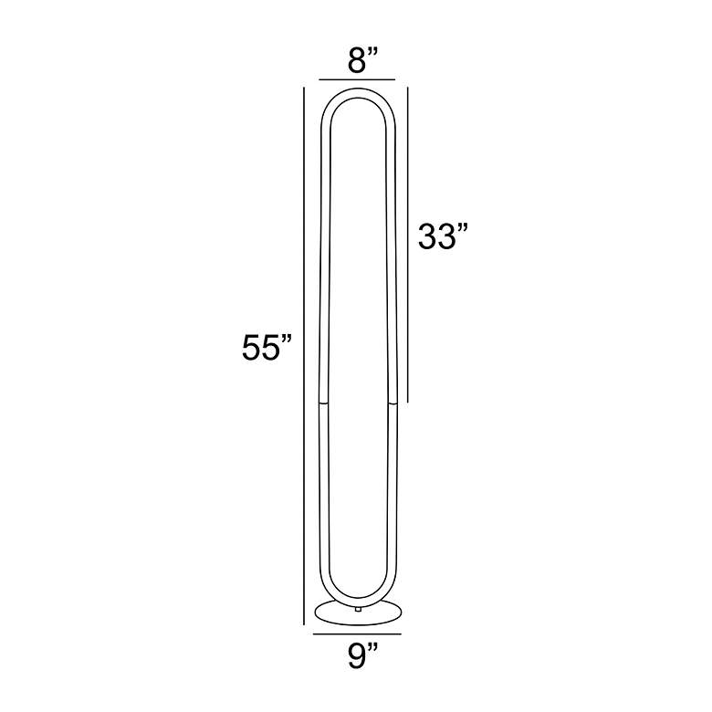 Image 3 Lite Source Cubby 55" High Modern Oval Gold Floor Lamp more views